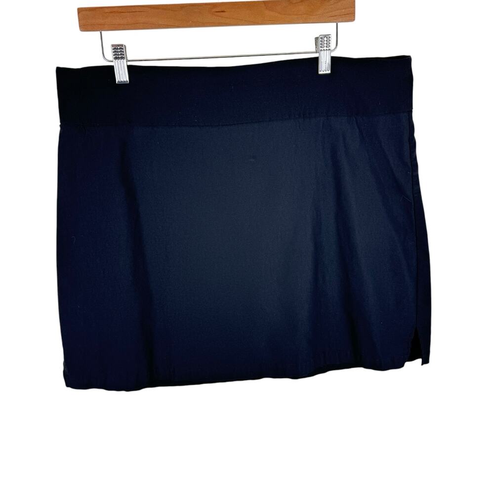 Rafaella Black Elastic Waist Athletic Pull On Lightweight Skirt Shorts Under XXL